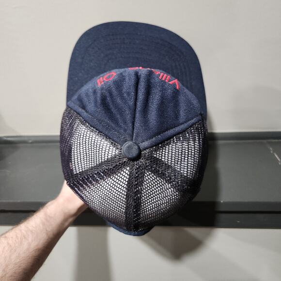 VTG 80s Village Oil Mobil Gas Pegasus 1980s Snapback Mesh Trucker Hat Cap USA - Picture 10 of 15